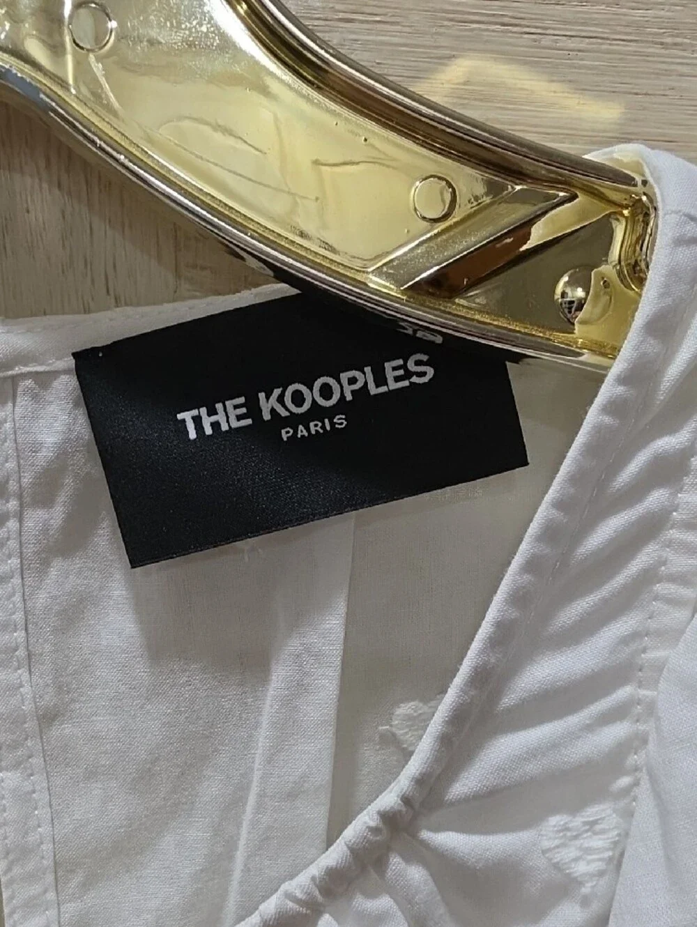 The Kooples White Ruffle-Sleeve Embroidered Mini Dress - Picture 2 of 6
